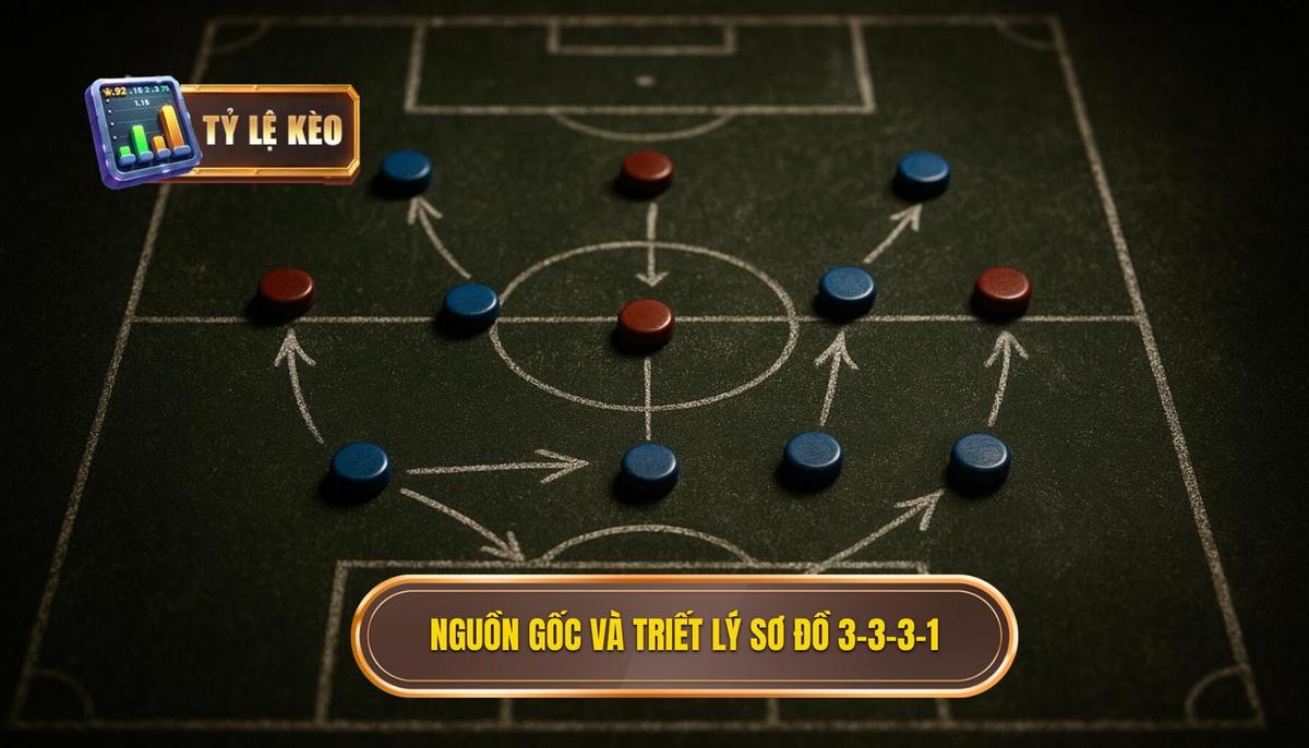 Chiến thuật bóng đá 3-3-3-1: Cuộc cách mạng về tư duy kiểm soát không gian 1 Nguồn gốc và triết lý cốt lõi của sơ đồ 3-3-3-1