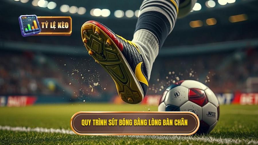 2. Quy trình sút bóng bằng lòng bàn chân